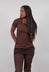 T-Shirt with Sheer Hem in Henna Cloud  - 2340501