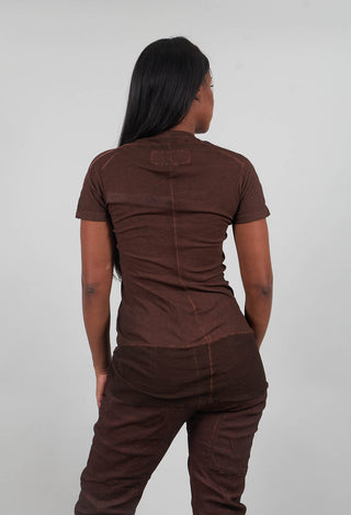 T-Shirt with Sheer Hem in Henna Cloud  - 2340501
