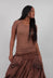 T-Shirt with Sheer Hem in Terracotta Cloud  - 2340501