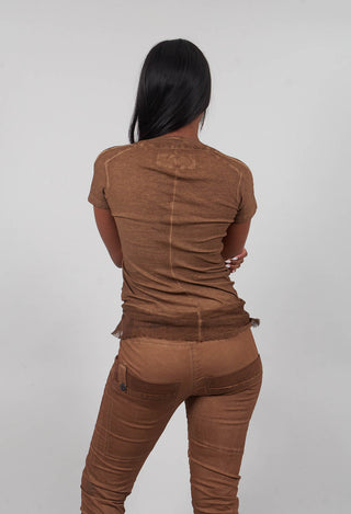 T-Shirt with Sheer Hem in Dakar Cloud - 2340501