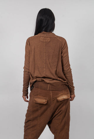 A-Line Top with Sheer Hem in Dakar Cloud  - 2340506
