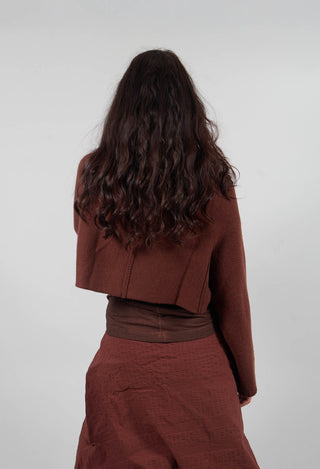 High Open Neck Jumper in Henna - 2350703