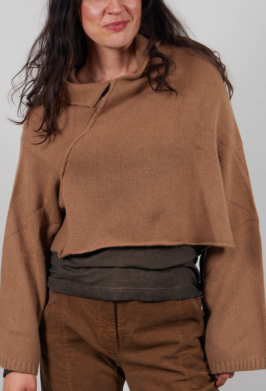 High Open Neck Jumper in Dakar   - 2350703