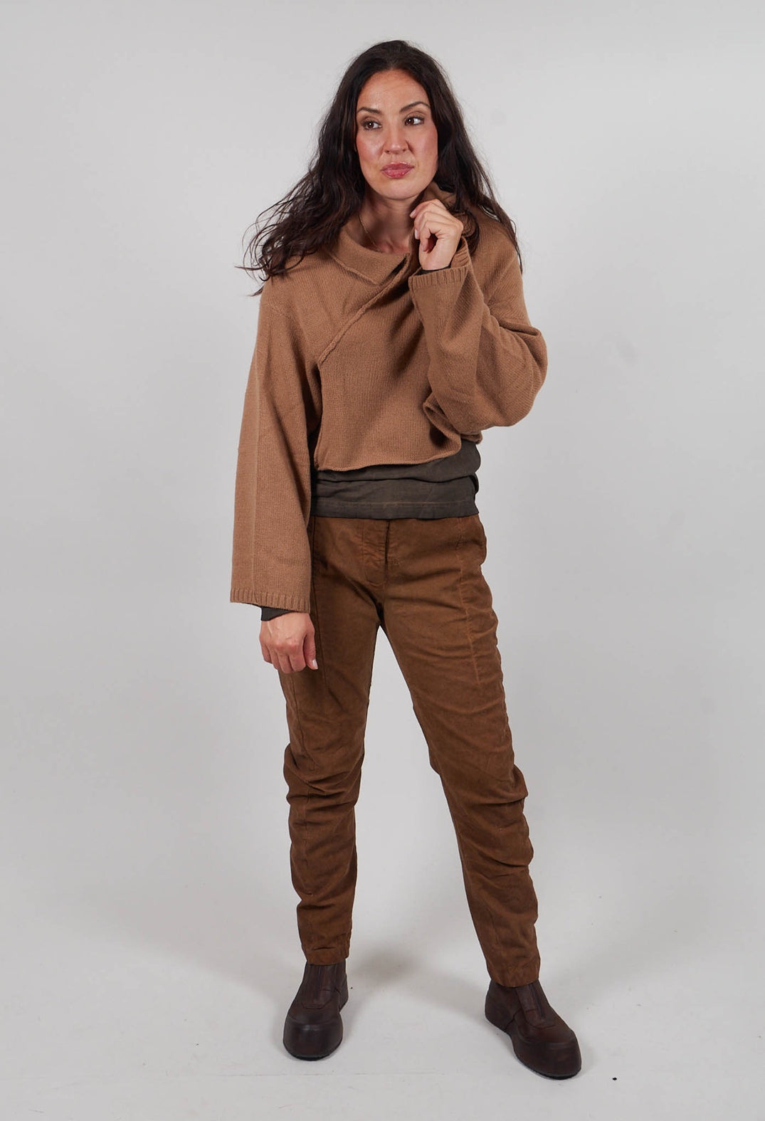 High Open Neck Jumper in Dakar   - 2350703