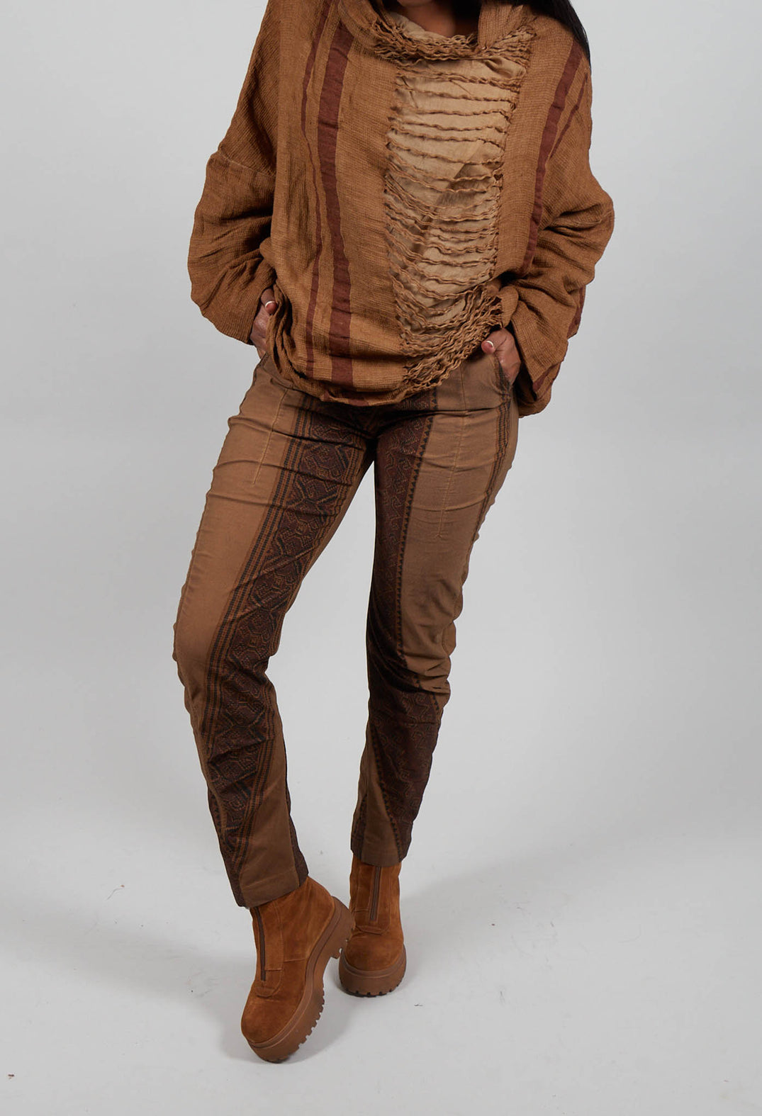 Slim Fit Trousers in Dakar Cloud Stripe - 2390101