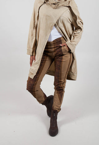 Slim Fit Trousers in Clay Cloud Stripe  - 2390101