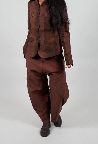Pull On Barrel Leg Trousers in Henna Cloud  - 2390122