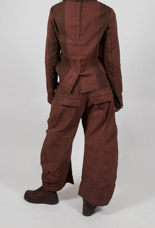 Pull On Barrel Leg Trousers in Henna Cloud  - 2390122