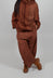 Pull On Barrel Leg Trousers in Terracotta Cloud  - 2390122
