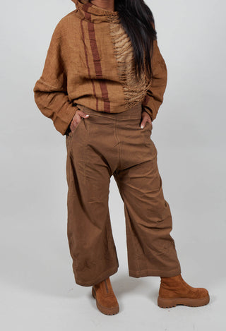 Pull On Barrel Leg Trousers in Dakar Cloud - 2390122