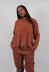 Oversized Raw Edge Jumper in Terracotta  - 2440701