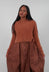 Cropped Raw Edge Jumper in Terracotta - 2440702