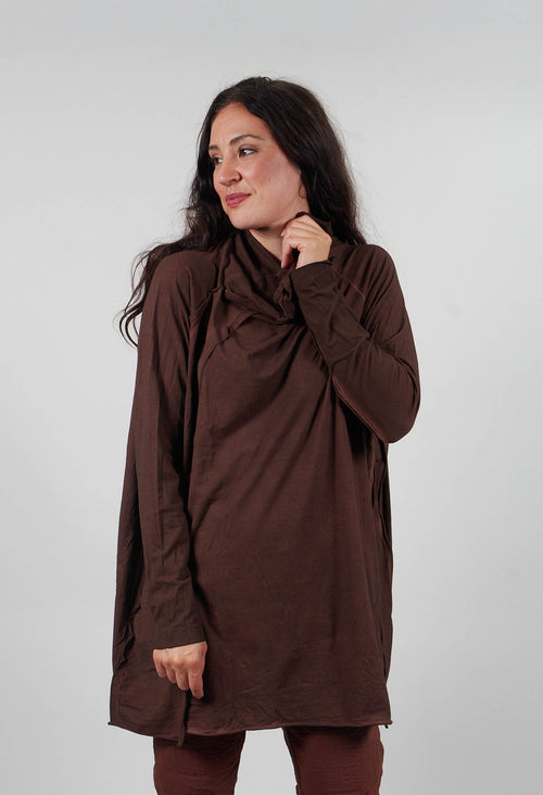 Longline Jersey Top in Henna Cloud   - 2560505