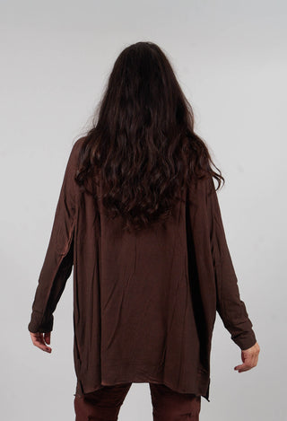 Longline Jersey Top in Henna Cloud   - 2560505