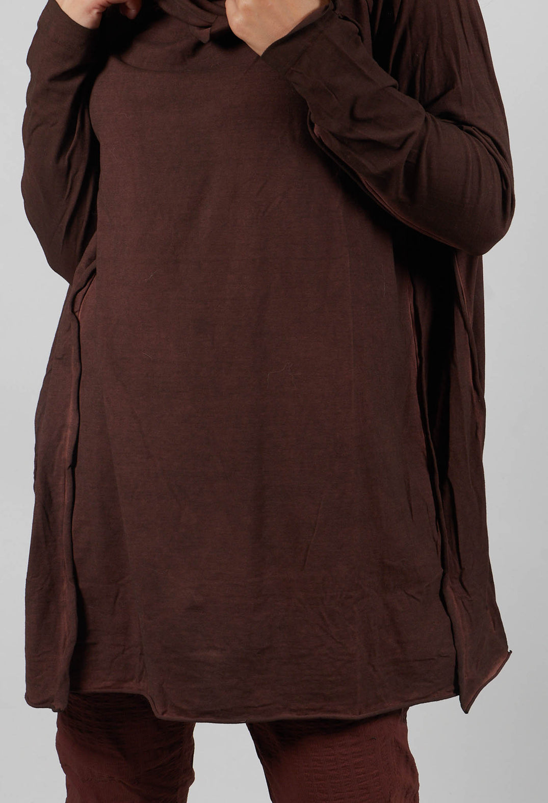 Longline Jersey Top in Henna Cloud   - 2560505