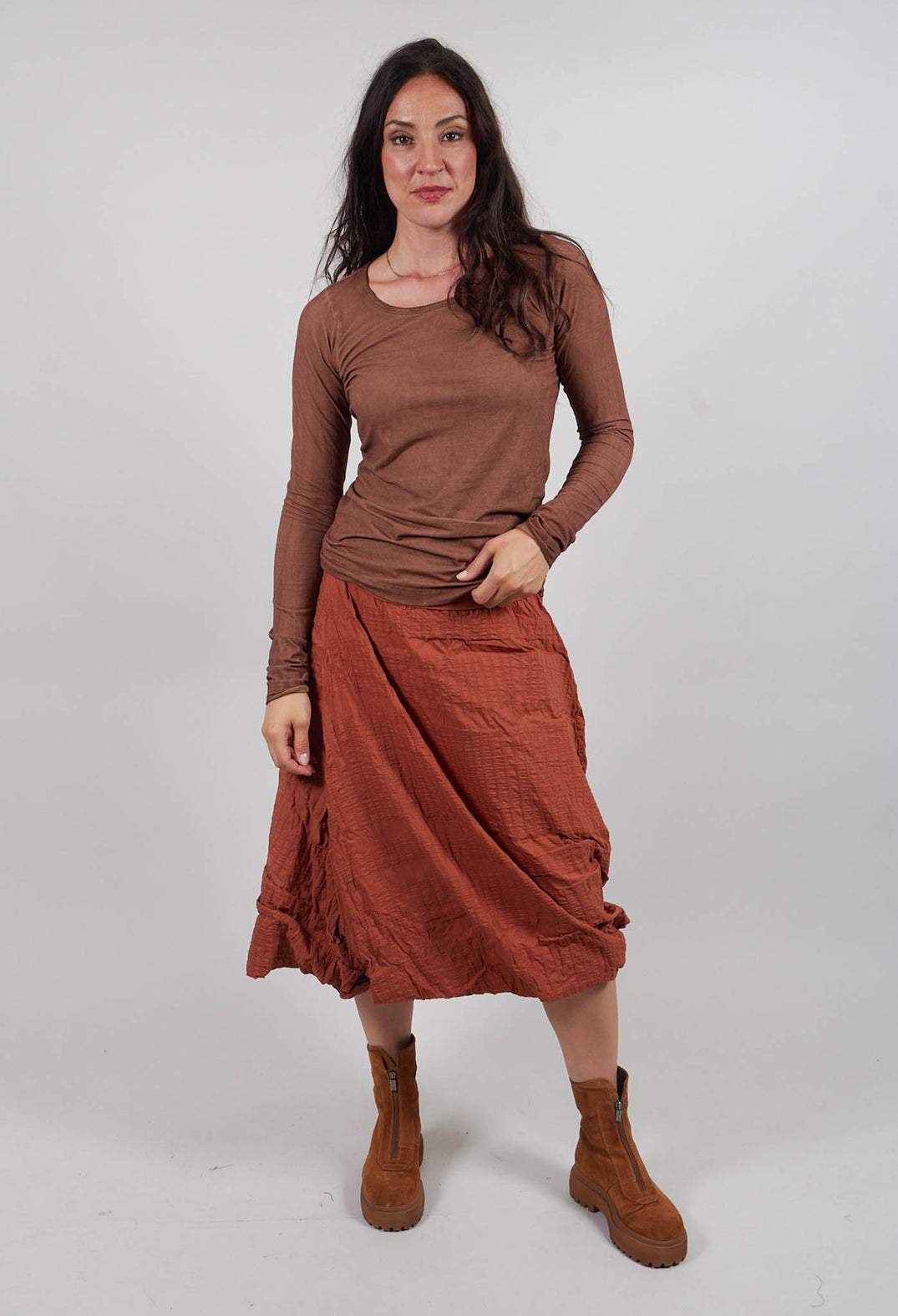 Long Sleeve T-Shirt in Terracotta Cloud  - 2560509