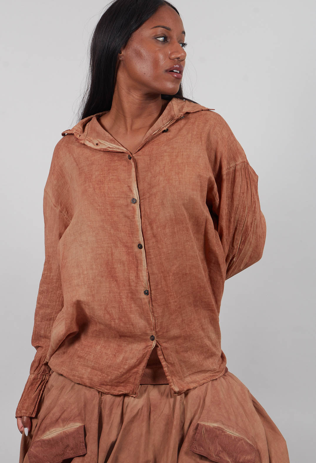 Relaxed Fit Shirt in Terracotta Cloud  - 2580401