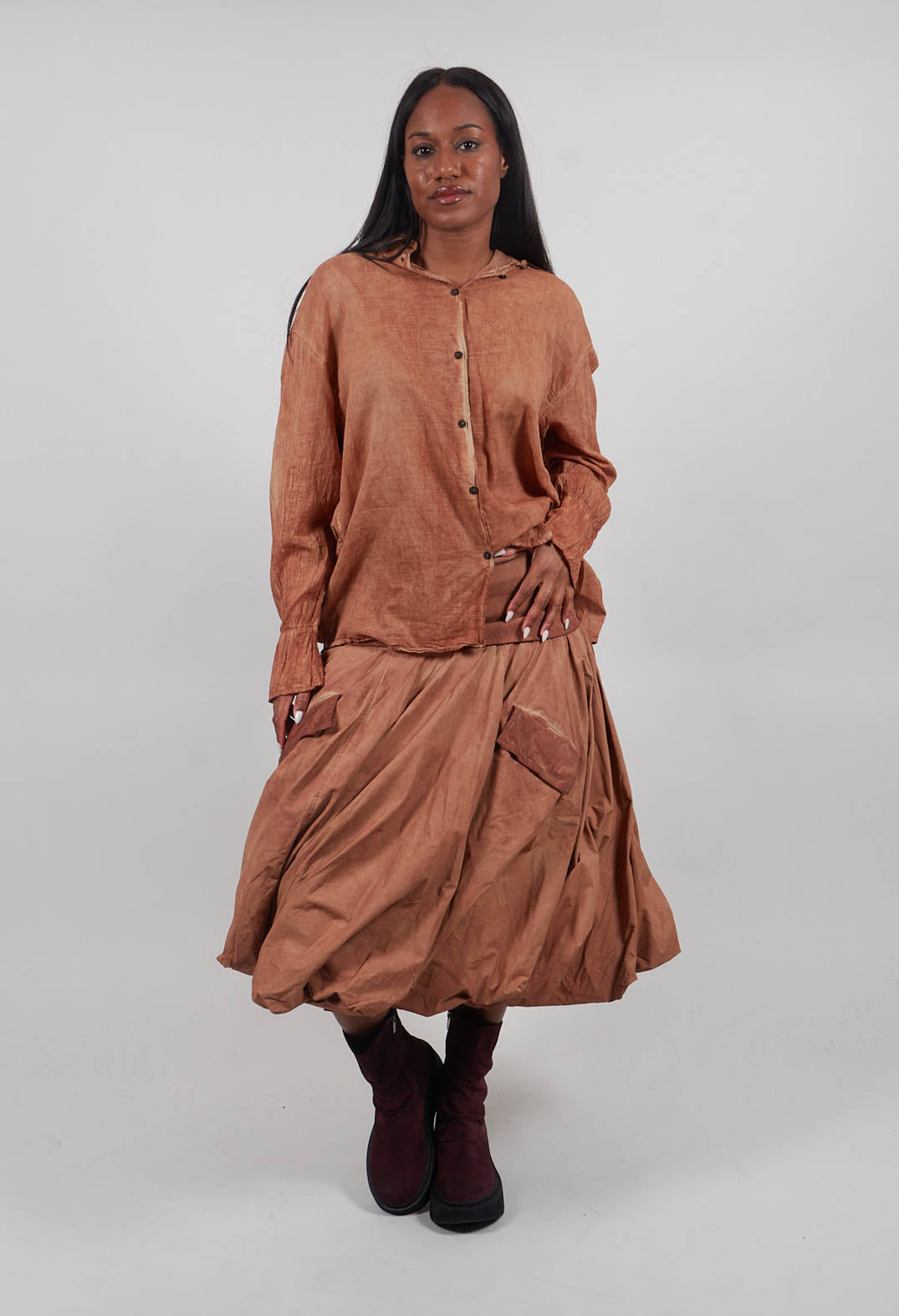 Relaxed Fit Shirt in Terracotta Cloud  - 2580401