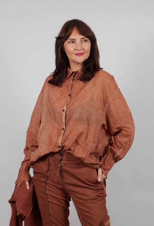 Relaxed Fit Shirt in Terracotta Cloud  - 2580401