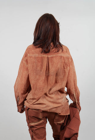 Relaxed Fit Shirt in Terracotta Cloud  - 2580401