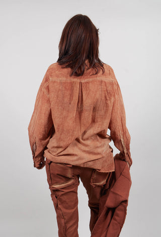 Relaxed Fit Shirt in Terracotta Cloud  - 2580401