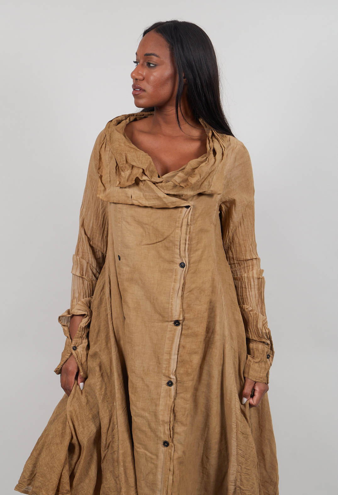 Double Breasted Dress in Dakar Cloud - 2580908