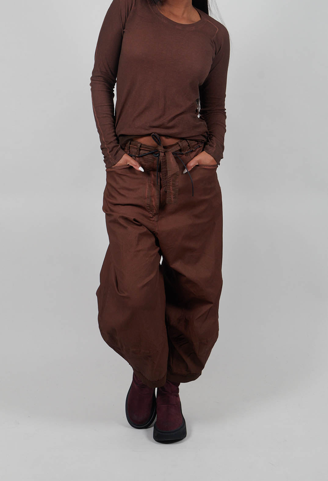 Coated Trousers in Henna Cloud  - 2600103