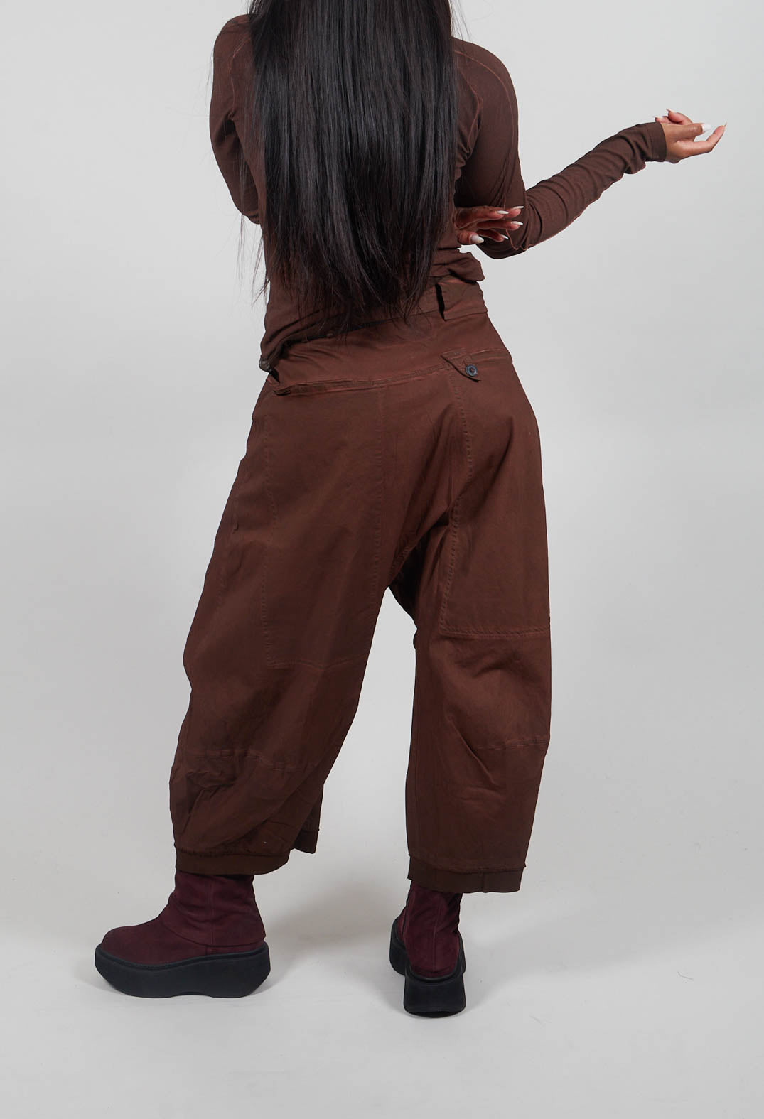 Coated Trousers in Henna Cloud  - 2600103
