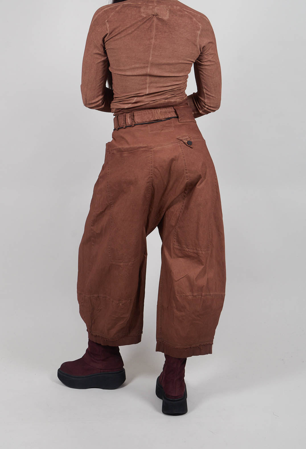 Coated Trousers in Terracotta Cloud  - 2600103