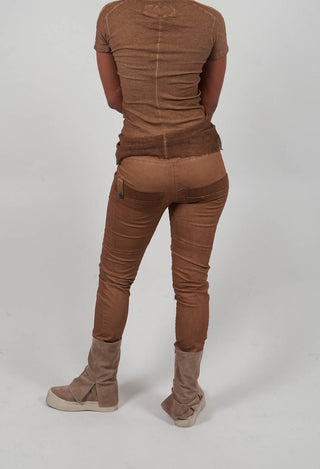 Coated Slim Leg Trousers in Dakar Cloud  - 2600105