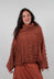 Oversized Jumper with Knitted Strands in Terracotta  - 2680701