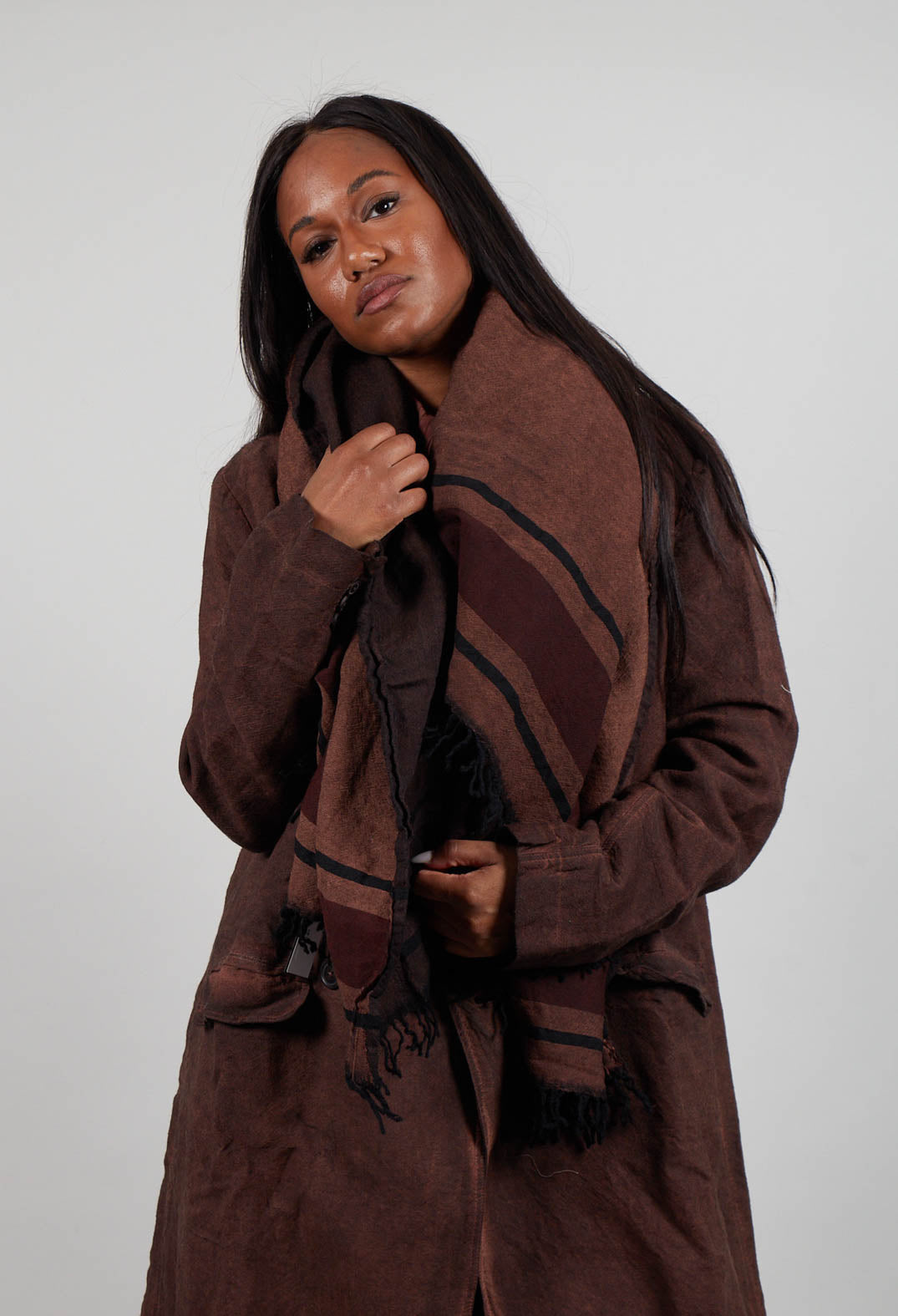 Wide Leg Tailored Trousers in Fango