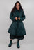 Flared Hem Puffer Coat in Forest  - 3211211