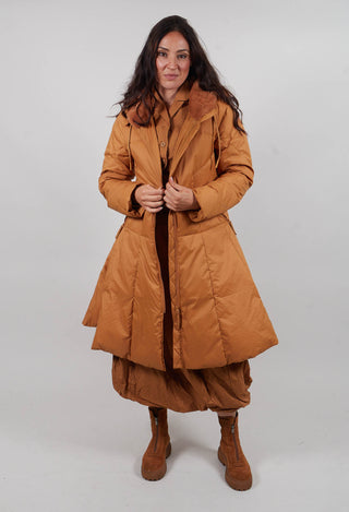 Flared Hem Puffer Coat in Bronze - 3211211