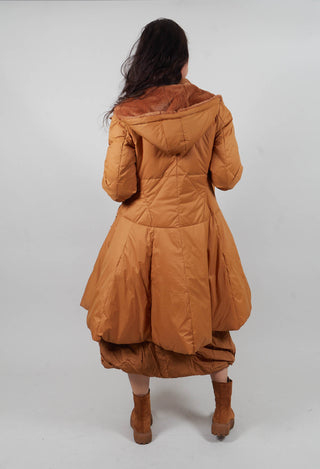 Flared Hem Puffer Coat in Bronze - 3211211