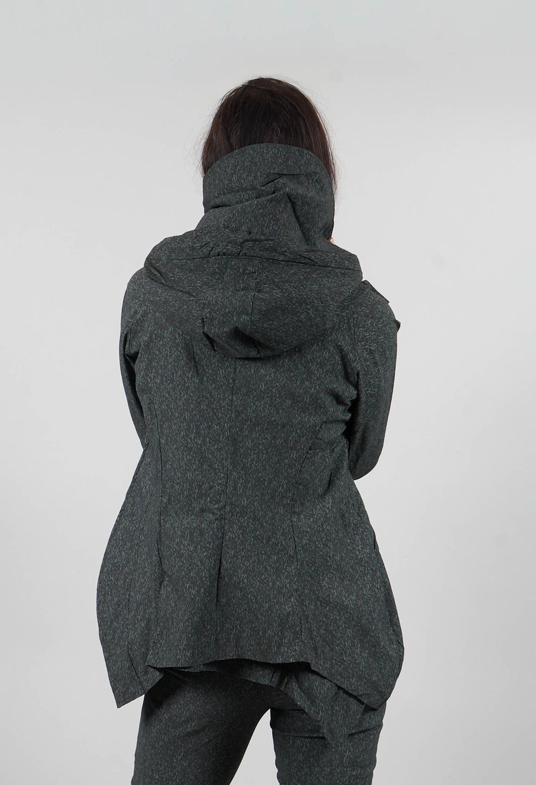 Tailored Jacket with Hood in Forest Print  - 3221101