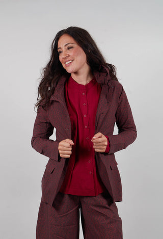 Tailored Jacket with Hood in Lava Print  - 3221101