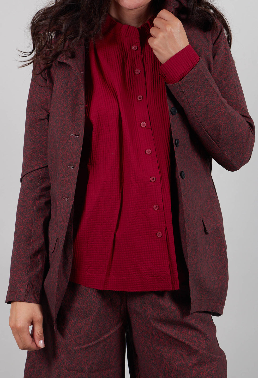 Tailored Jacket with Hood in Lava Print  - 3221101