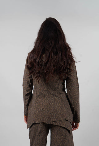 Tailored Jacket with Hood in Bronze Print - 3221101