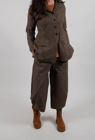 Tulip Leg Trousers in Bronze Print  - 3220104