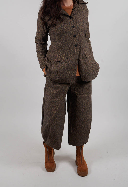 Tulip Leg Trousers in Bronze Print  - 3220104