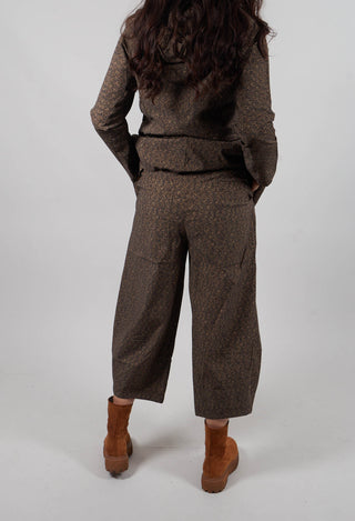 Tulip Leg Trousers in Bronze Print  - 3220104