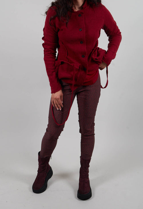 Slim Leg Trousers in Lava Print  - 3220105