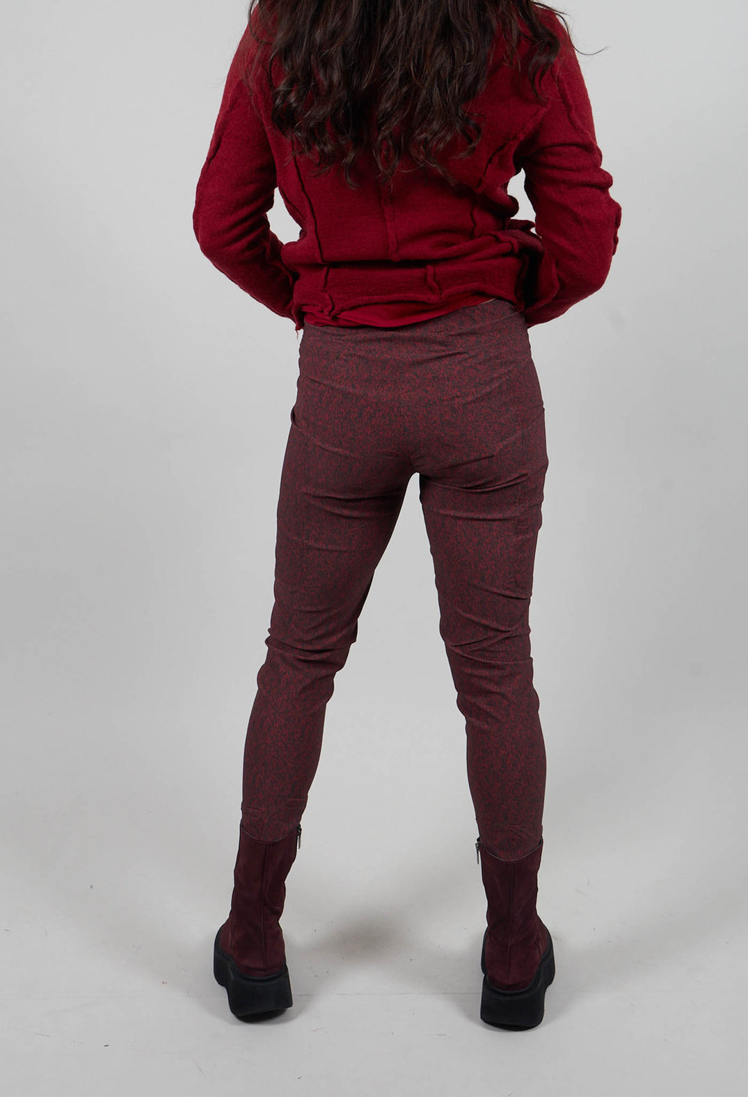 Slim Leg Trousers in Lava Print  - 3220105