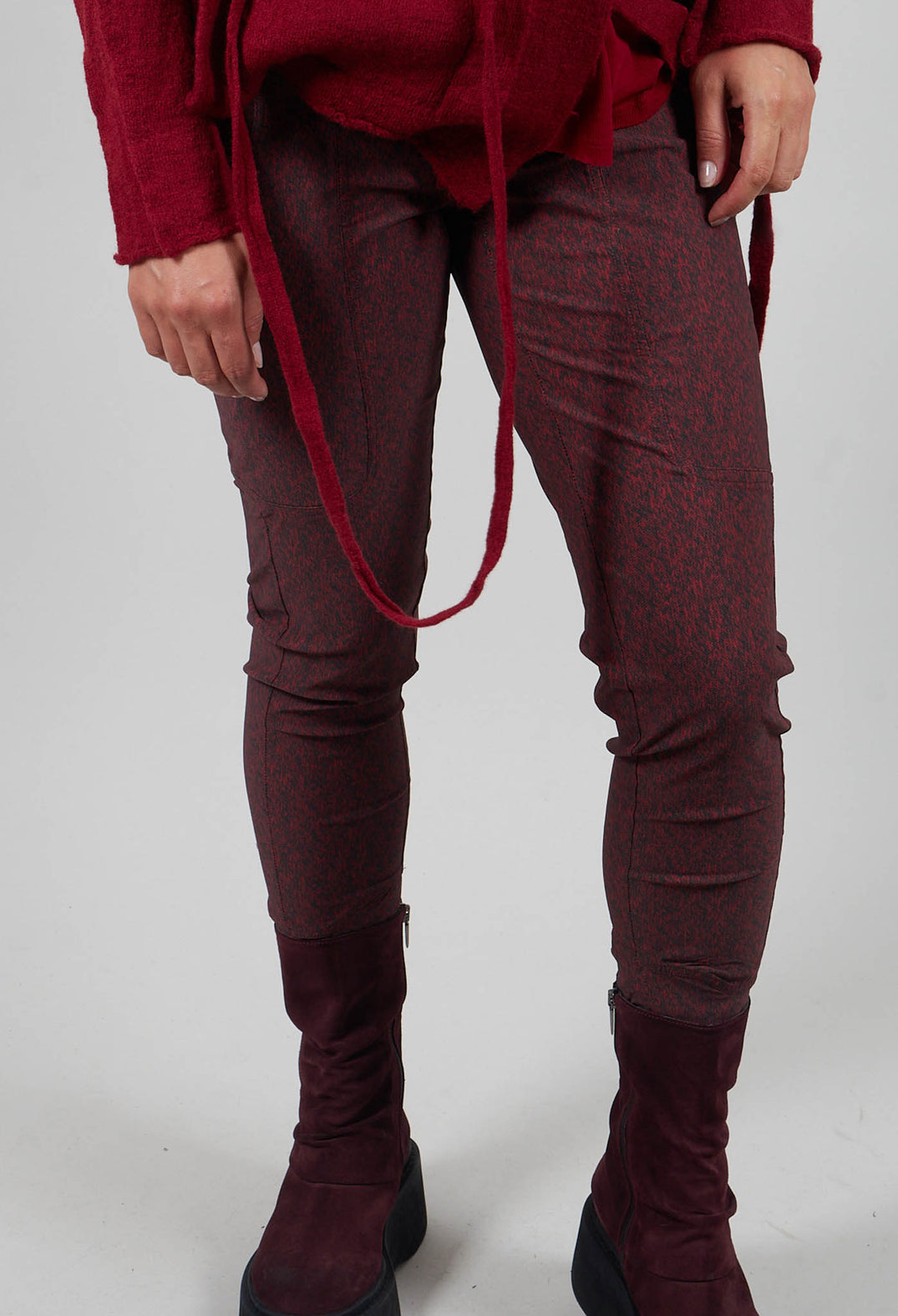 Slim Leg Trousers in Lava Print  - 3220105