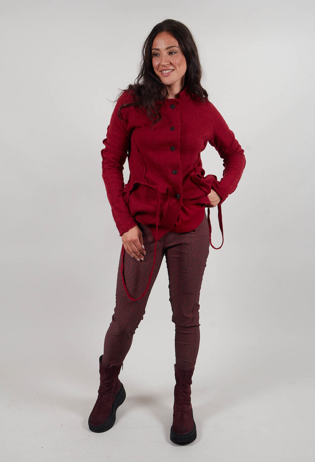 Slim Leg Trousers in Lava Print  - 3220105
