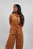 Button Up Jacket in Bronze  - 3231111