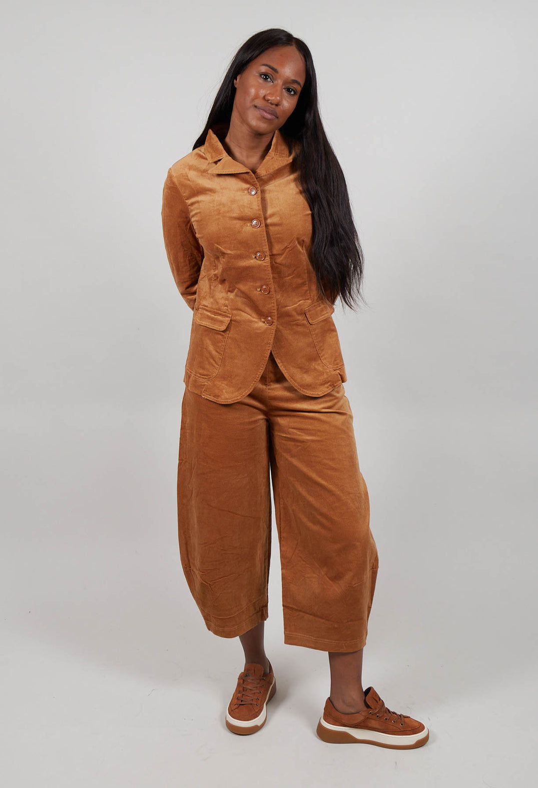 Button Up Jacket in Bronze  - 3231111