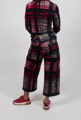 Wide Leg Trousers in Check Multicolour - 3230103