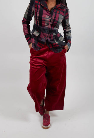 Wide Leg Trousers in Lava  - 3230113
